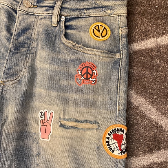 New D&G Fashion Peace & Love Slim Fit Jeans Size 34 ✌🏽 ❤️ - Picture 4 of 11